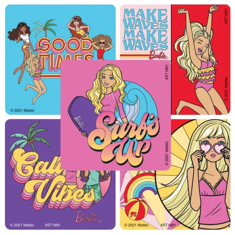 Licensed Barbie Malibu Stickers – Scrapbooking, Party Favors - Etsy