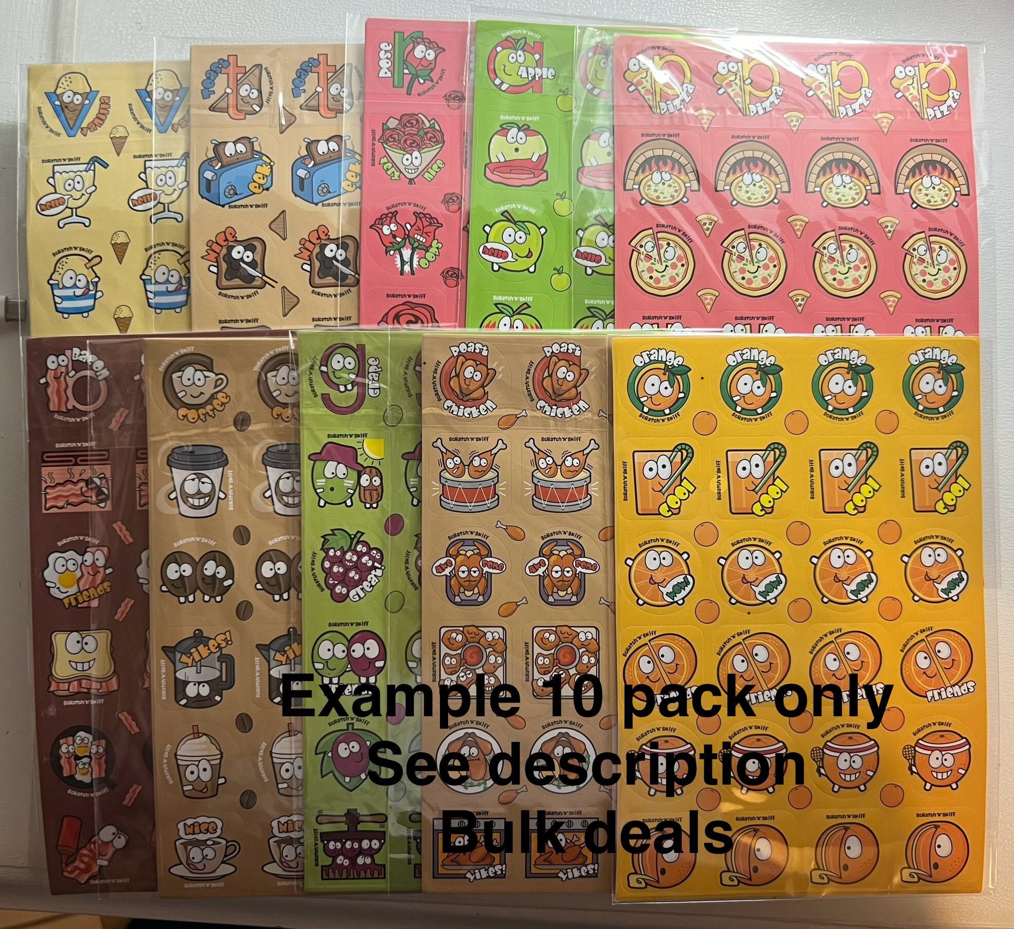 Autocollants Scratch And Sniff 240 Autocollants Gratte Et Sens - Pack