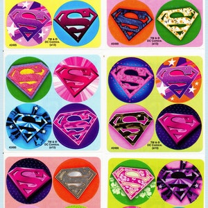 Sticker Punkte - Supergirl Aufkleber - Briefsiegel, Partygeschenke, Belohnungstabellen für Eltern, Merit Awards für Lehrer - SUPER HELDEN