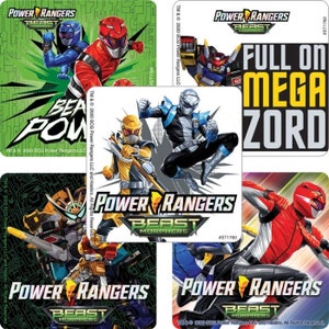 Adesivi Power Rangers - Forniture per feste di compleanno - Bomboniere, Classifiche di ricompensa Genitori, Premi al merito Adesivi per insegnanti - Adesivi per pianificatori