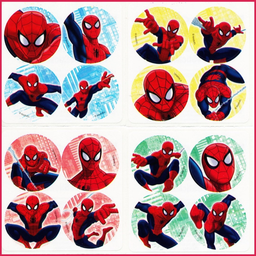SpiderMan Stickers Dots Sellos de sobre favores de fiesta Etsy España