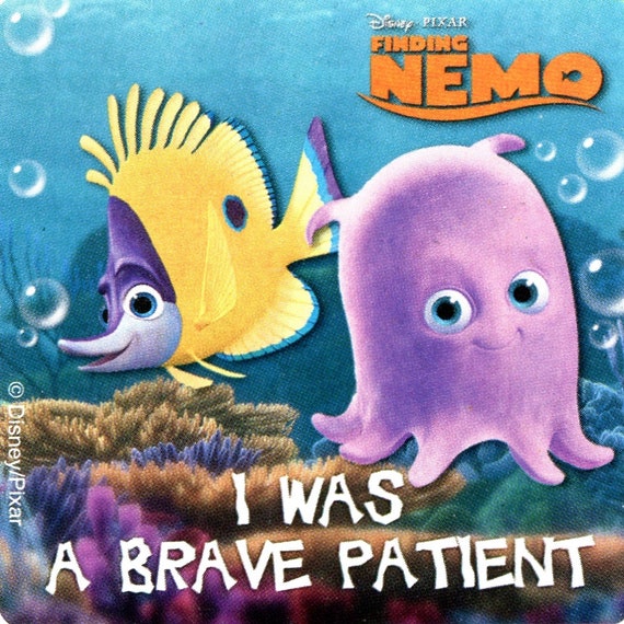 Nurse/Doctors/Dentists Medical Patient Finding Nemo Dental Stickers x 5 