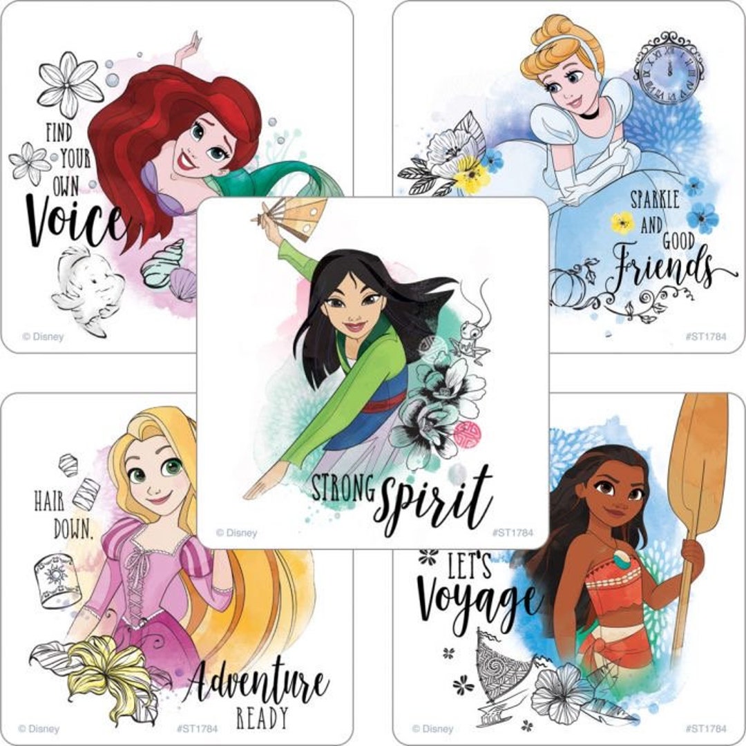 Pegatinas de princesa Disney Princess Sellos de sobre, favores de fiesta,  tablas de recompensas para padres, pegatinas de merit para planificadores  de