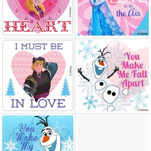 アナと雪の女王ステッカー - アナと雪の女王パーティー - 封筒シール、パーティーの記念品、ご褒美表、親、功績賞、先生の誕生日パーティー - バレンタインデー
