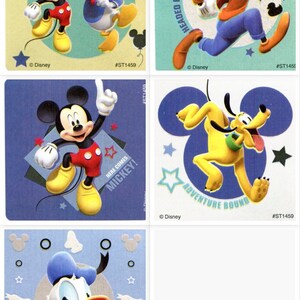 ミッキーグリッターステッカー - 封筒シール、パーティーの記念品、保護者へのご褒美表、先生への功績賞状 - ミッキーマウスバースデーパーティーバッグ