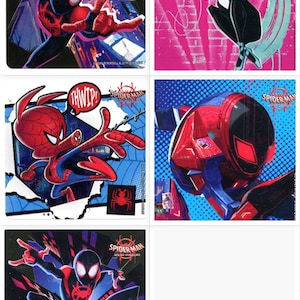スパイダーマン ステッカー - スパイダーバース - 封筒シール、パーティーの記念品、保護者への報酬表、功績賞、先生の誕生日パーティー