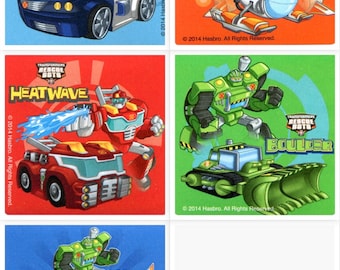Rescue Bots Stickers - Transformer Stickers - Envelope Seals, Party Favors, Reward Charts Parents Merit Awards Teachers Birthday Party
