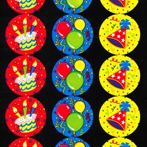 Pegatinas Scratch and Sniff: crea premios al mérito, cuadros de recompensas, álbumes de recortes, fotos seguras - Scratch n Sniff AROMA A GLASEADO - Gran cumpleaños