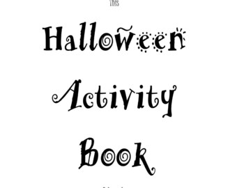 Halloween Activity Book, Halloween Party Games, Kids Puzzle Book, Childrens Maze Book, Quiet Book, Kids Halloween, Kids Download, Game Book