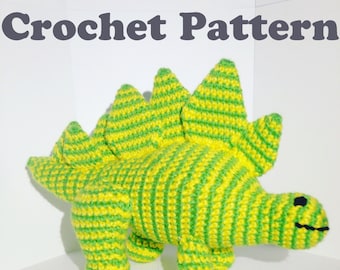 Stegosaurus, Dino Crochet Pattern, Dinosaur Pattern, Stegosaur Pattern, Amigurumi Pattern, Dinosaur Toy, Dinosaur Amigurumi, PDF Crochet