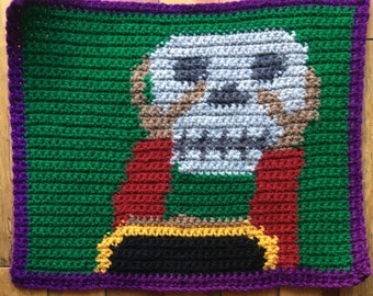 Shakespeare Graph, Hamlet patroon, Shakespeare haak, haakpatroon, C2C Graphghan, 50x50 grafiek, Shakespeare haak, Hamlet Yorick