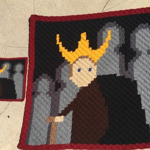 Shakespeare Graph, Richard III Pattern, Shakespeare Crochet, Crochet Pattern, C2C Graphghan, 50x50 Graph, Shakespearian Crochet, Richard III