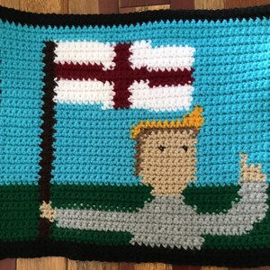 Shakespeare Graph, Henry V Pattern, Shakespeare Crochet, Crochet Pattern, C2C Graphghan, 50x50 Graph, Shakespearian Crochet, King Henry V