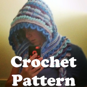 Crochet Hoodie Pattern, Crochet Pattern Hood, Scoodie Pattern, Dragon Stitch Pattern, How to Crochet, Digital Download Crochet, Pattern PDF