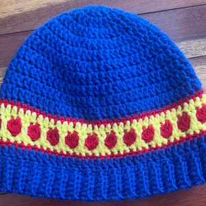 heart hat in various sizes and colors adult blue