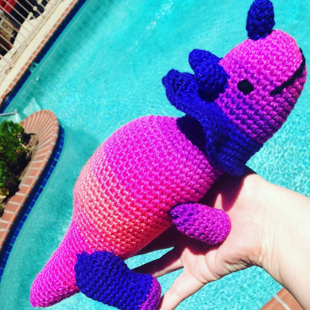 pink triceratops toy