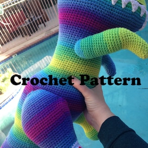 Dino Crochet Pattern, Giant Dinosaur Pattern, SUE the T Rex, SUE Pattern, Amigurumi Pattern, Dinosaur Amigurumi, PDF Dino Crochet Pattern