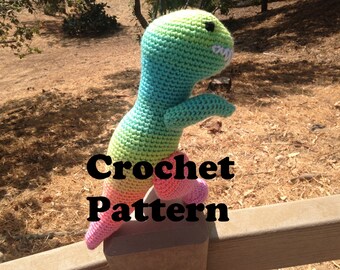 Padrão de Crochê Dino, Padrão de Dinossauro, Tiranossauro Rex, T Rex, Padrão Amigurumi, Brinquedo de Dinossauro, Dinossauro Amigurumi, Padrão de Crochê PDF