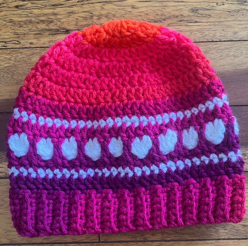 heart hat in various sizes and colors baby sunburst