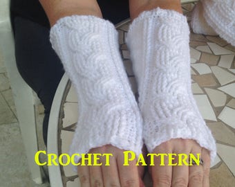 Crochet Gloves, Cable Crochet Pattern, Fingerless Gloves Pattern, PDF Cables, How to Make Gloves, How to Crochet, Glove Pattern, Cables