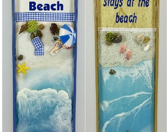 Cute beach signs, ocean signs, funny signs, resin signs, 3d signs