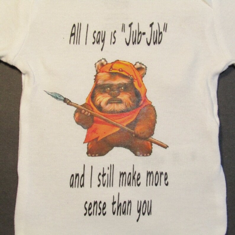 wookie starwars newborn ewok Darth vader baby shower funny onesies