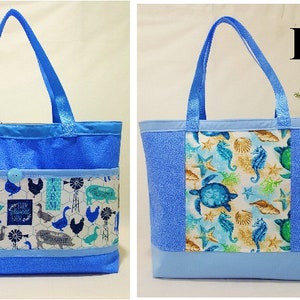 Marine tote-farmers tote-turtles-seahorses-seashells
