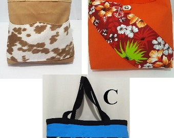 notary-western totes-faux cow hide-zebra print-hawaiian totes-