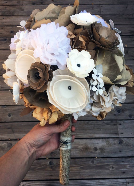 rustic paper flower bouquet bridal bouquet recycled paper rustic wedding etsy paper flower bouquet