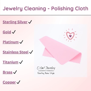 Pink Jewelry Polishing Cloth, Sterling Silver, Gold, Platinum Cleaner, Hypoallergenic