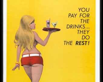 The Cocktail Hostessen Sexy Magnet Movie Poster KÜHLSCHRANKMAGNET 15x20cm
