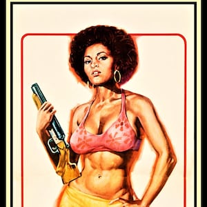 Coffy Pam Grier Retro Movie Poster Canvas Print Fridge Magnet 9x17 Large