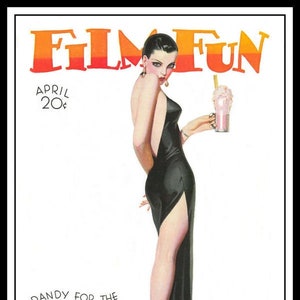 Filme Divertido Empresário Vintage Capa de Arte em Tela Impressão Ímã de Geladeira 6x8 Grande