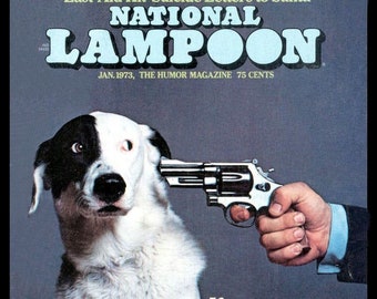 National Lampoon Magazine We Will Kill the Dog FRIDGE MAGNET 6x8 Large