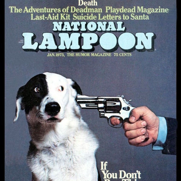 National Lampoon Magazine We Will Kill the Dog FRIDGE MAGNET 6x8 Large