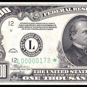 BDE $1000 USD Dollar Bill Novelty NotePad (Pack of 2) 