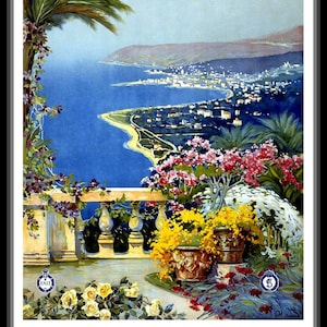 Sanremo Italy Vintage Travel Poster FRIDGE MAGNET 6x8 Large