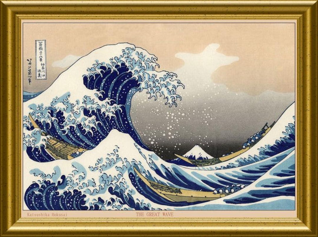 The Great Wave of Kanagawa Katsushika Hokusai Japanese Art Canvas
