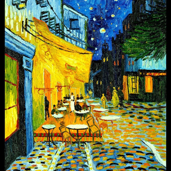 Vincent Van Gogh Café Terrasse Poster AIMANT 12x14 Toiles magnétiques