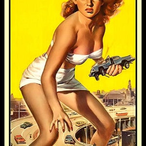Attack of the 50 ft Woman Movie Poster FRIDGE MAGNET 7x17 Large