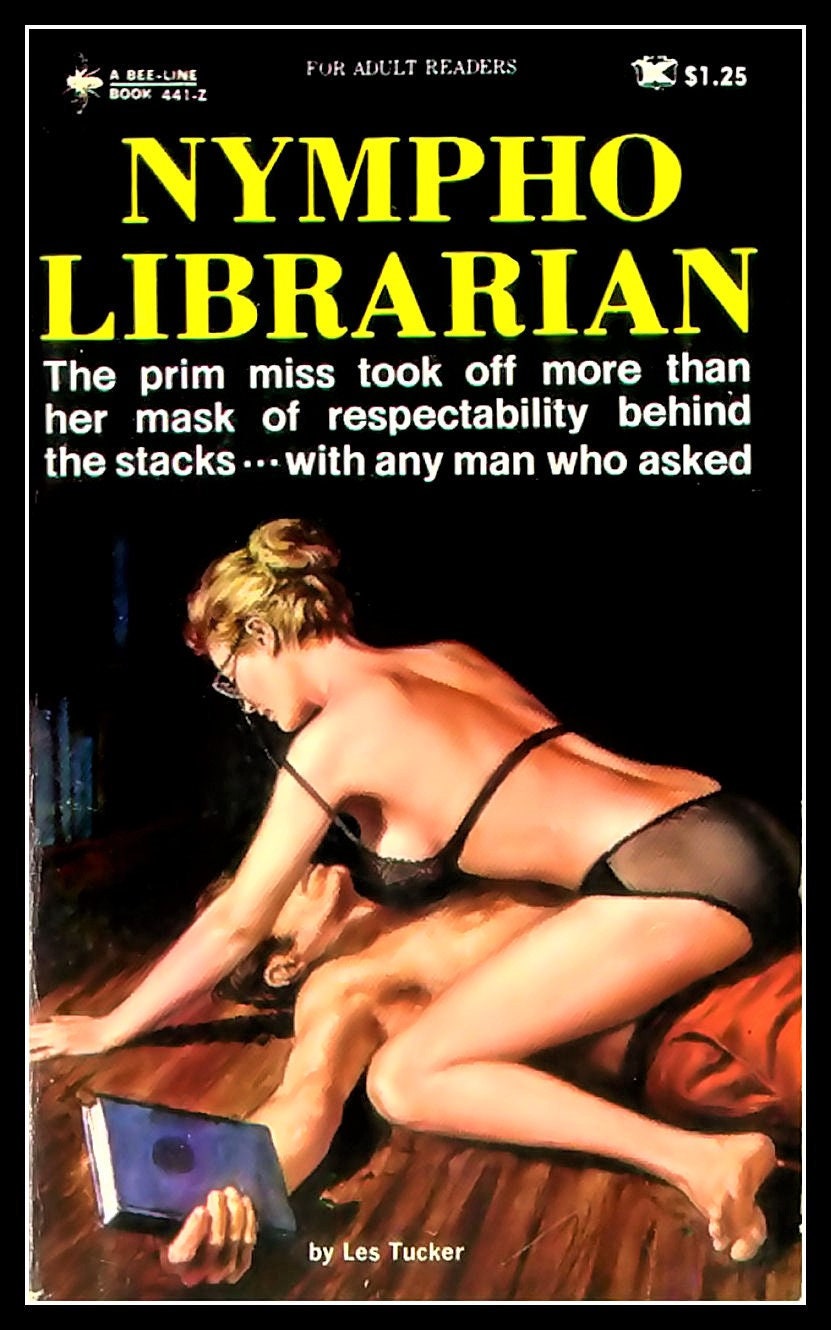 Nympho Librarian Sexy Pulp Fiction Poster FRIDGE MAGNET