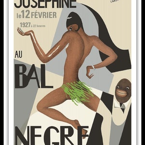 Josephine Baker Au Bal Negre French Poster FRIDGE MAGNET 6x8 Large