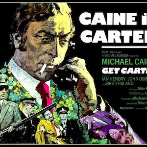 Ottieni Carter Michael Caine Film Poster Tela Stampa FRIGO MAGNET 6x8 Grande