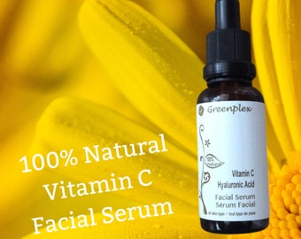 Greenplex 100% Natural Anti-aging Moisturizing Vitamin C Facial Serum With Hyaluronic Acid