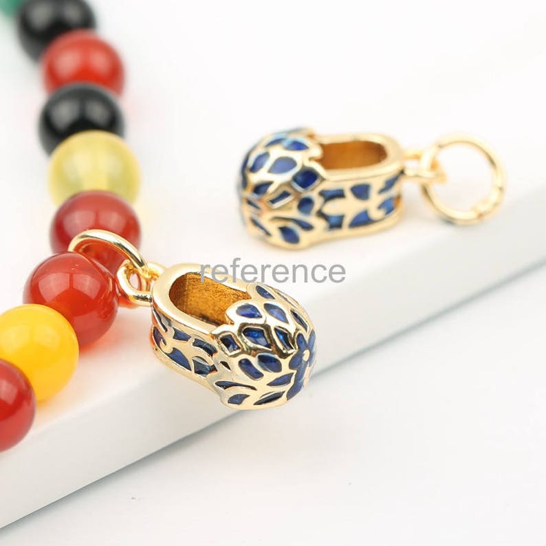 Cloisonne Bead Doraemon Clog Flower Ball Bead Pendant Enamel Etsy