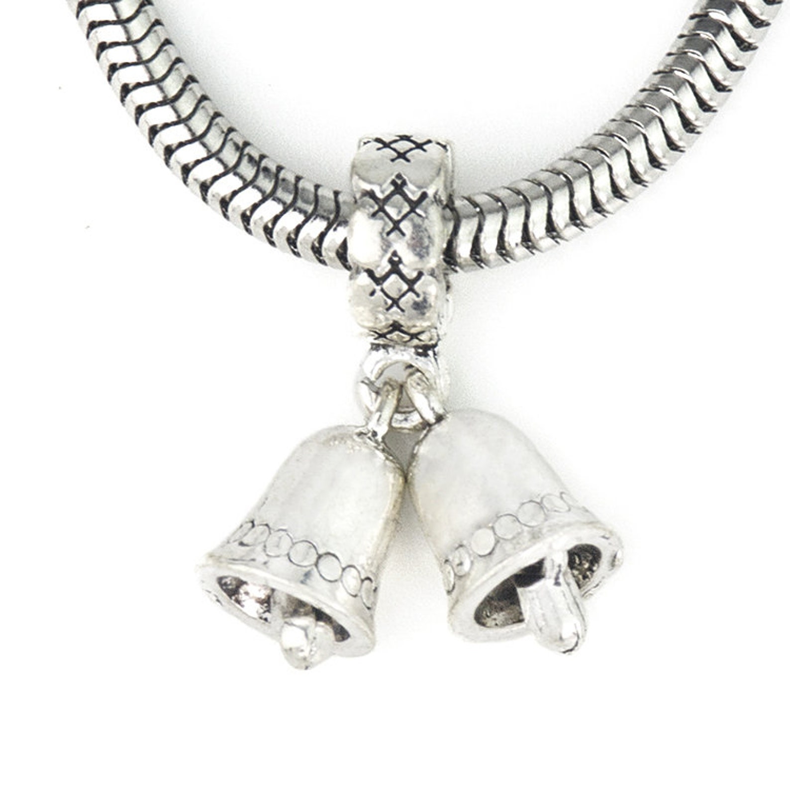 silver alloy angel wing ballet shoes bell bead pendant big hole beads loose bead fit european charm bracelets craft