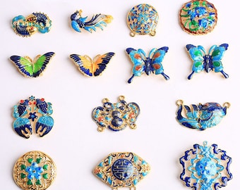 Cloisonne Enamel Bead Charm: Asian-Inspired Jewelry Findings