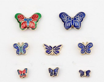 50 Butterfly beads random mixed AB acrylic BB504 - SALE 50% OFF