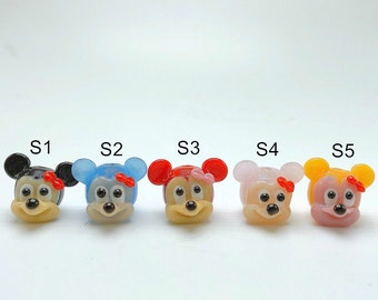 Glazed Bead 14mm Mouse Glass Beads Animal Bead Charm Bracelet DIY bracelets Japanese Style Bead Animal Bead