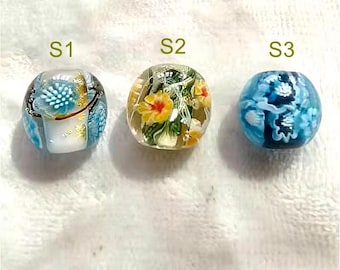 Lampwork 16mm 20mm Flower Glaze Bead Glass Bead Charm Bracelet DIY Necklace Chain Pray Beads Craft Supply